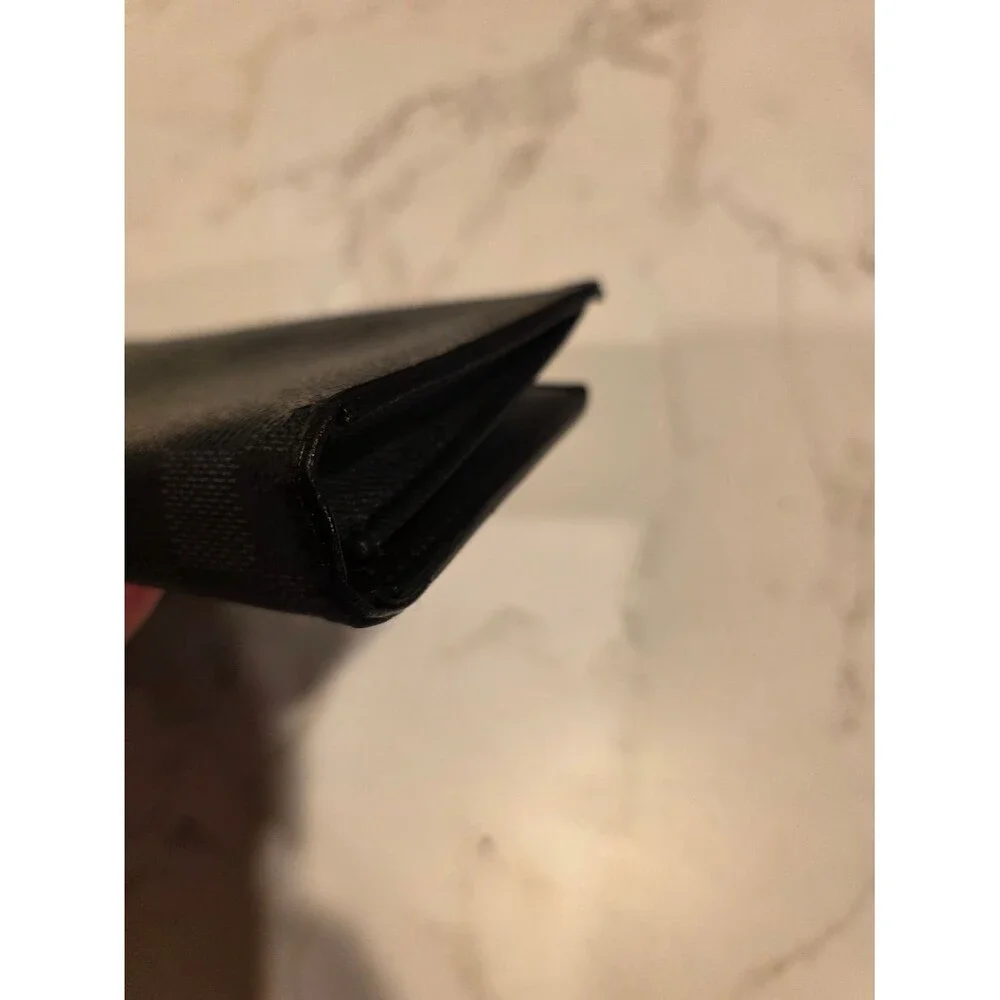 Louis Vuitton Damier Graphite Long Wallet Black Gray Made in France